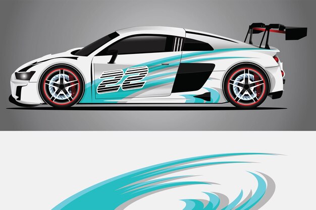 Auto sticker wrap ontwerp vector