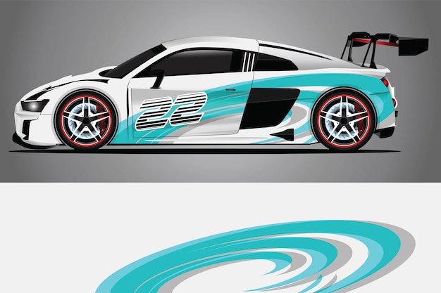 Auto sticker wrap ontwerp vector