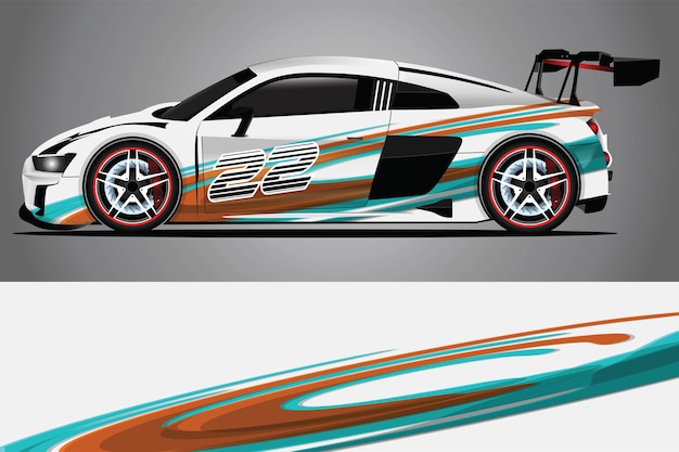 Auto sticker wrap ontwerp vector