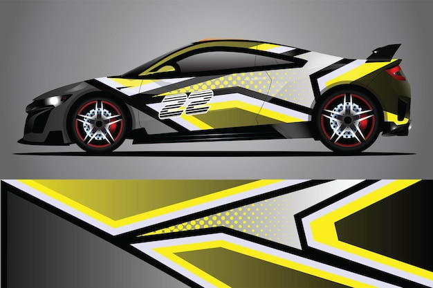 Auto sticker wrap ontwerp vector