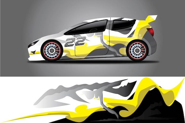 Vector auto sticker wrap ontwerp vector