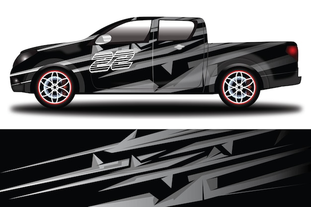 Auto Sticker Wrap Ontwerp Vector