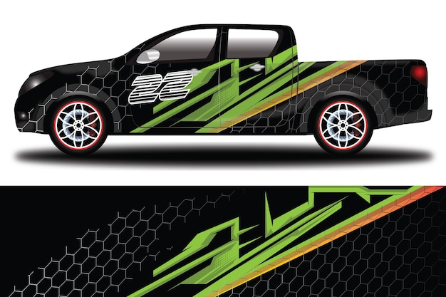 Auto Sticker Wrap Ontwerp Vector