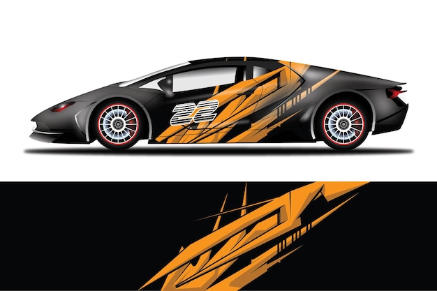 Auto Sticker Wrap Ontwerp Vector