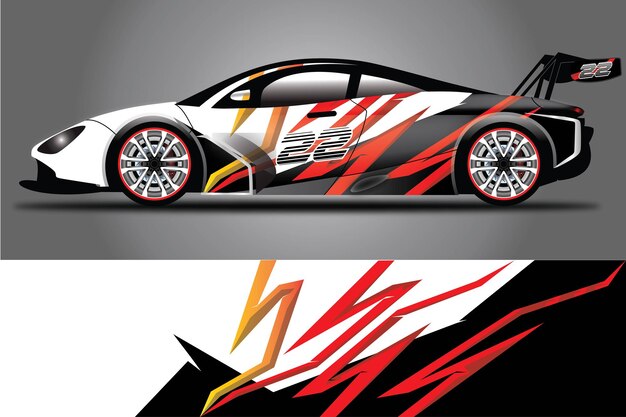 Auto Sticker Wrap Ontwerp Vector