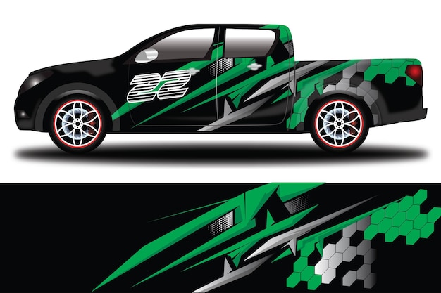 Auto sticker wrap ontwerp vector