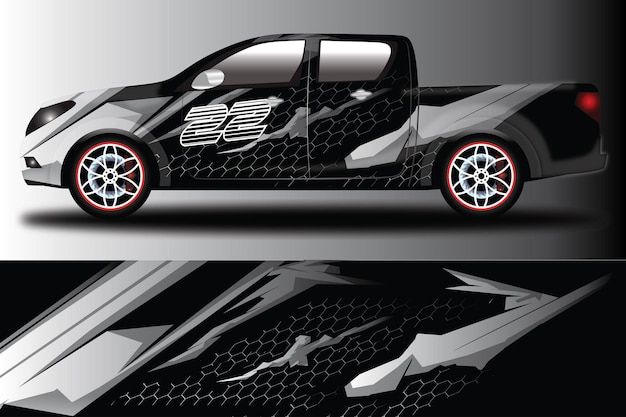 Auto Sticker Wrap Ontwerp Vector