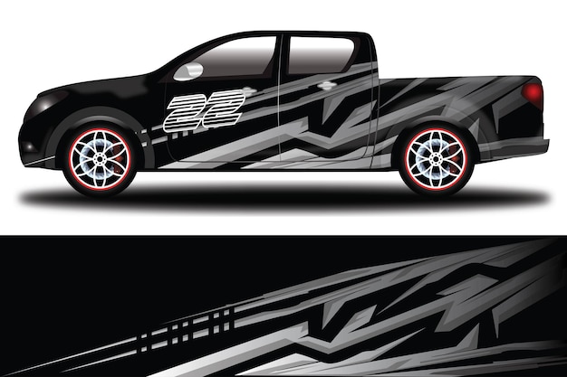 Auto Sticker Wrap Ontwerp Vector