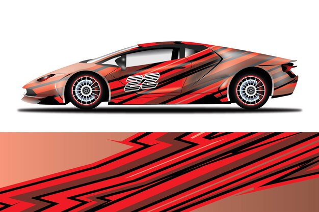 Auto sticker wrap ontwerp vector