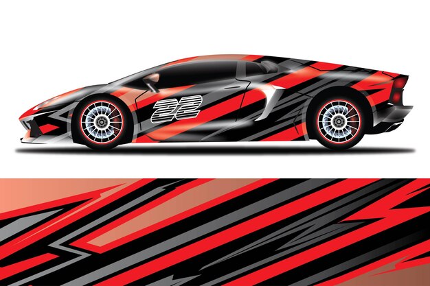 Auto sticker wrap ontwerp vector