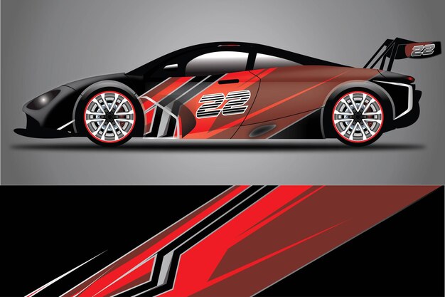 Auto Sticker Wrap Ontwerp Vector