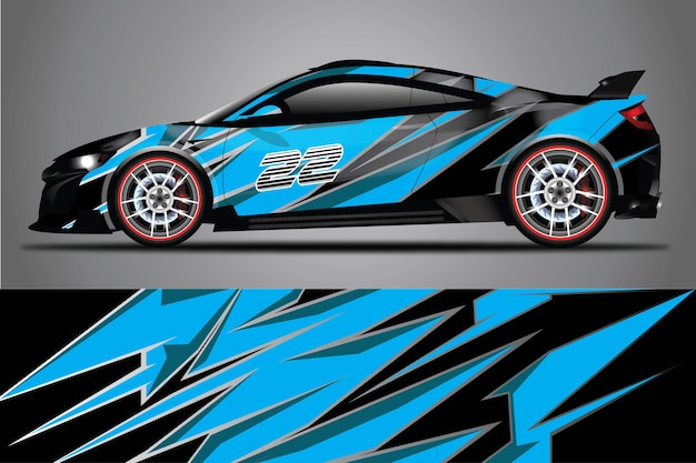 Vector auto sticker wrap ontwerp vector