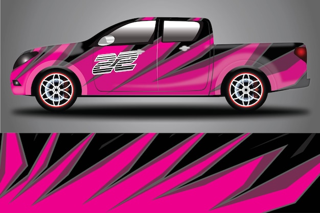 Vector auto sticker wrap ontwerp vector