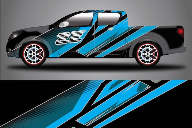 Auto Sticker Wrap Ontwerp Vector