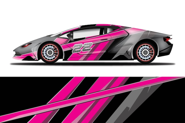 Auto Sticker Wrap Ontwerp Vector