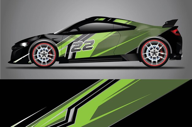 Auto sticker wrap ontwerp vector