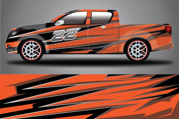 Auto sticker wrap ontwerp vector