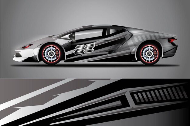 Auto Sticker Wrap Ontwerp Vector