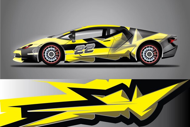 Auto Sticker Wrap Ontwerp Vector