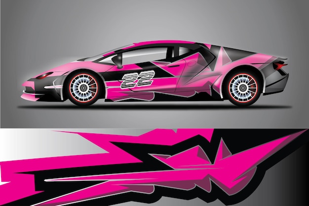 Auto Sticker Wrap Ontwerp Vector