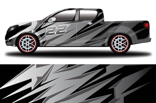 Auto Sticker Wrap Ontwerp Vector