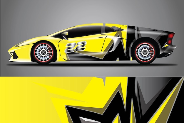 Auto sticker wrap ontwerp vector