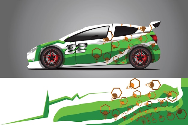 Auto sticker wrap ontwerp vector