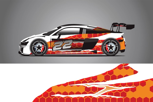 Auto sticker wrap ontwerp vector