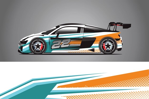 Auto sticker wrap ontwerp vector