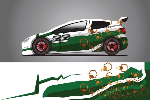 Auto sticker wrap ontwerp vector