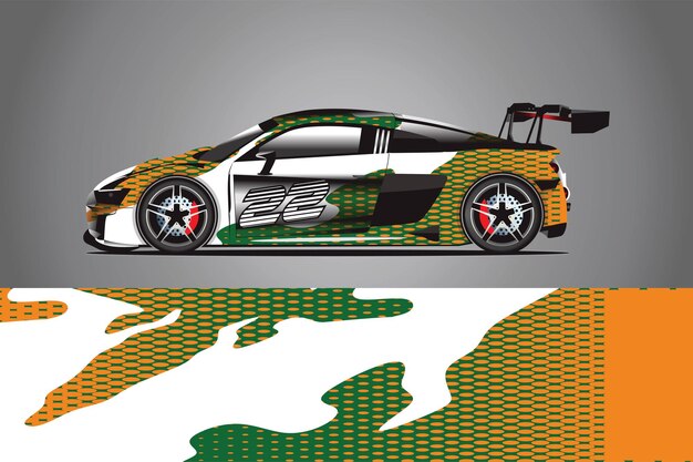 Auto sticker wrap ontwerp vector