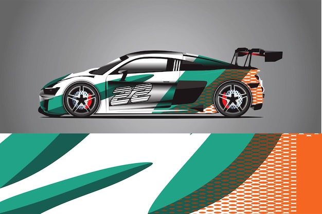 Auto sticker wrap ontwerp vector