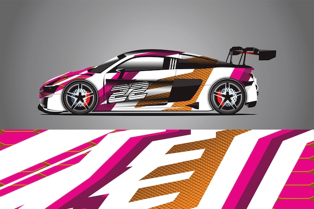 Auto sticker wrap ontwerp vector