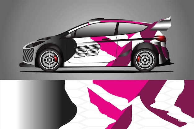 Vector auto sticker wrap ontwerp vector