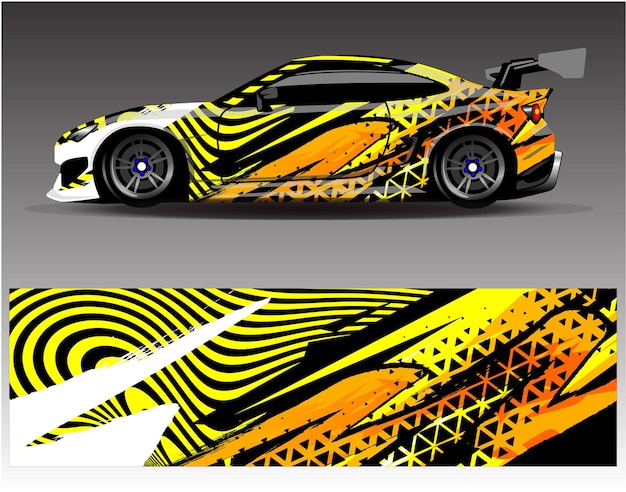 auto sticker wrap ontwerp vector