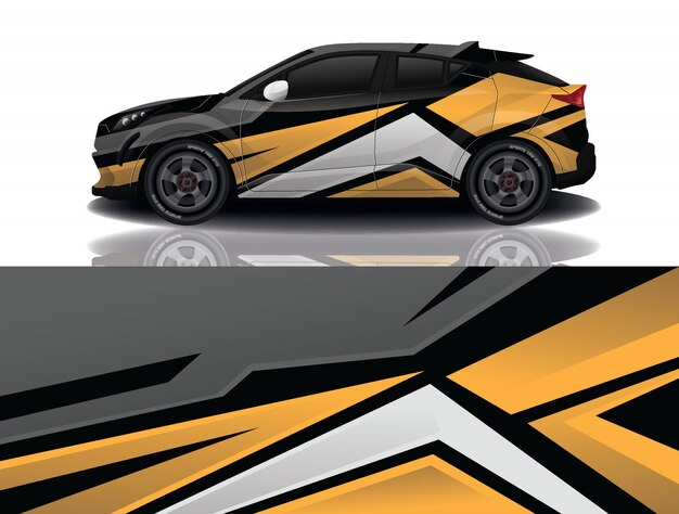 Vector auto sticker wrap ontwerp