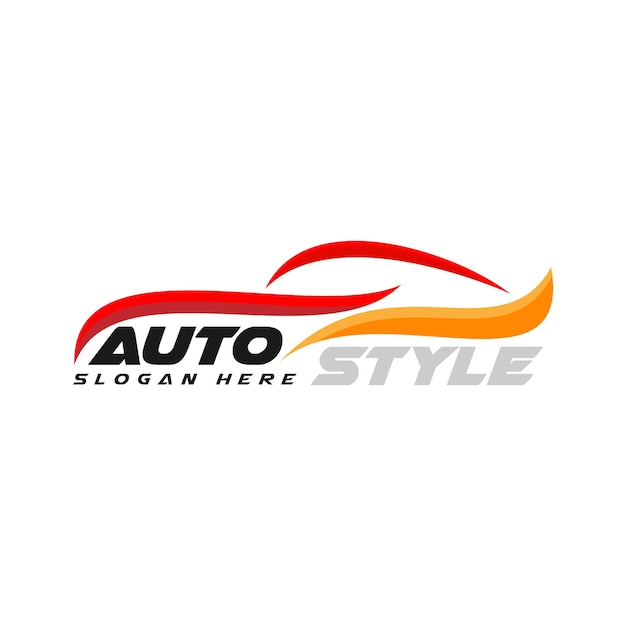 Auto stijl auto logo ontwerp vector sjabloon modern