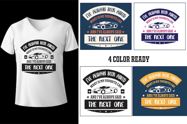 Vector auto t-shirt ontwerp racewagen t-shirt ontwerp