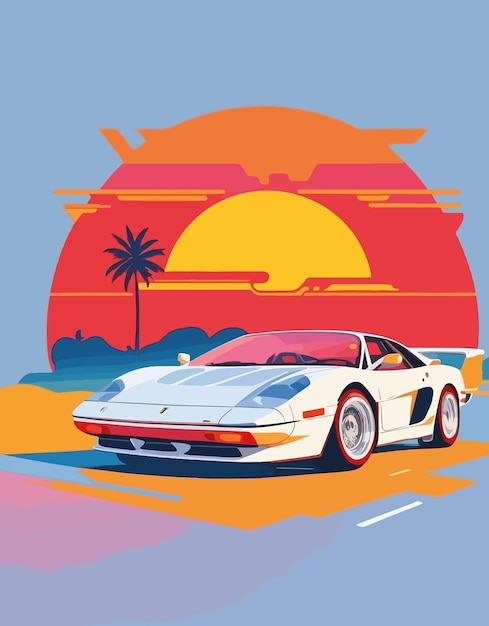 Auto vector illustratie ai gegenereerd