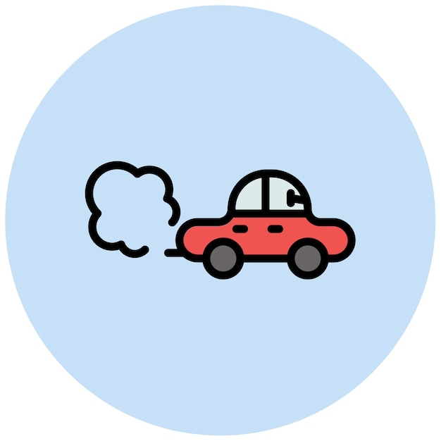 Auto vervuiling icoon vector afbeelding kan worden gebruikt voor de opwarming van de aarde