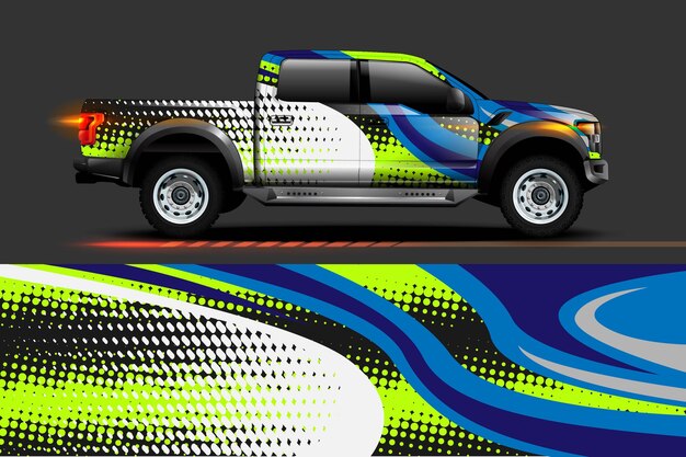 Auto-vinyl wrap ontwerp met Racing stripe streak abstracte achtergrond