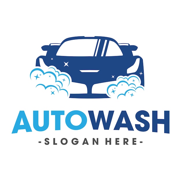 Auto wassen en clening car logo vector