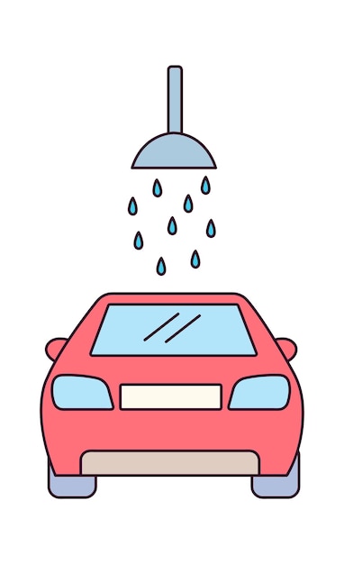 Auto wassen pictogram vectorillustratie