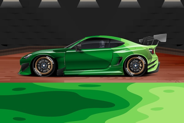 Auto wrap grafische racing abstracte achtergrond