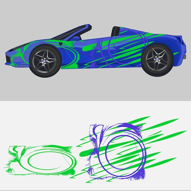 Vector auto wrap illustratie ontwerp