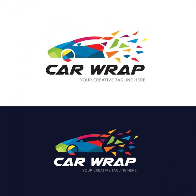 Auto wrap logo, Auto en Automotive logo sjabloon.