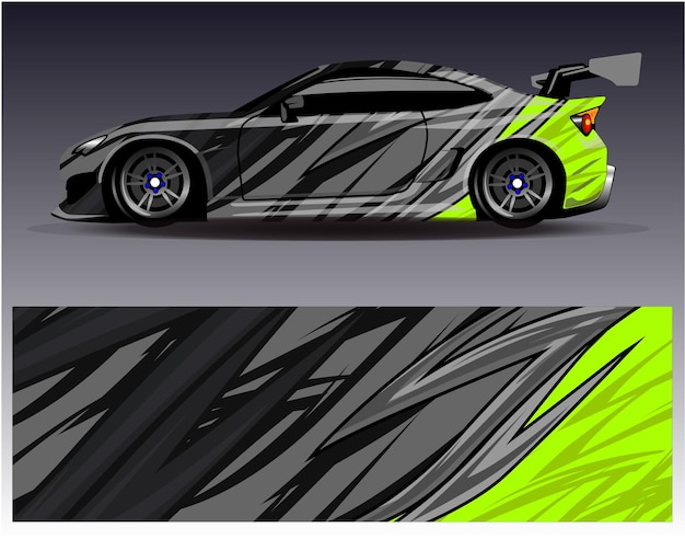 Auto wrap ontwerp vector Grafische abstracte streep race achtergrond kit ontwerpen voor wrap voertuig