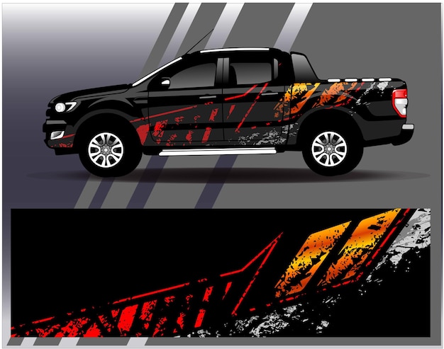 Auto wrap ontwerp vector Grafische abstracte streep race achtergrond kit ontwerpen voor wrap voertuig