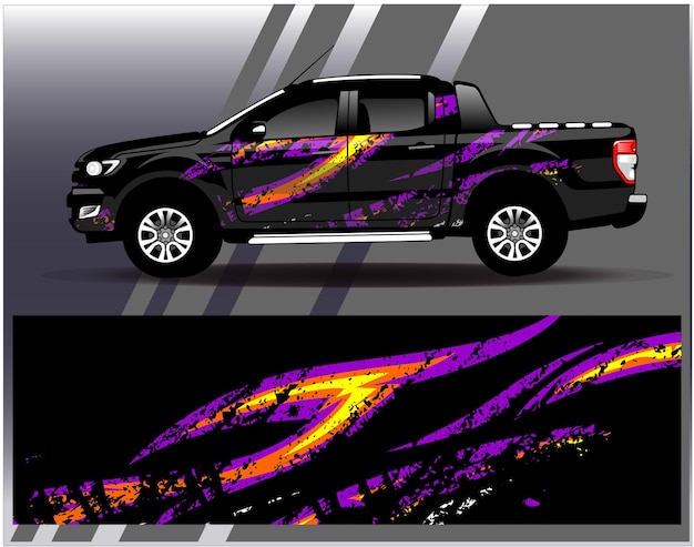 Auto wrap ontwerp vector Grafische abstracte streep race achtergrond kit ontwerpen voor wrap voertuig
