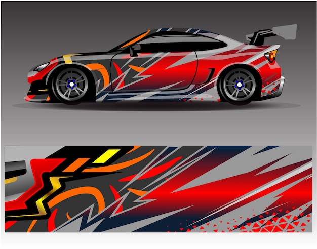 Auto wrap sticker graphics abstracte adelaar streep grunge racen en sport achtergrond voor racen livery